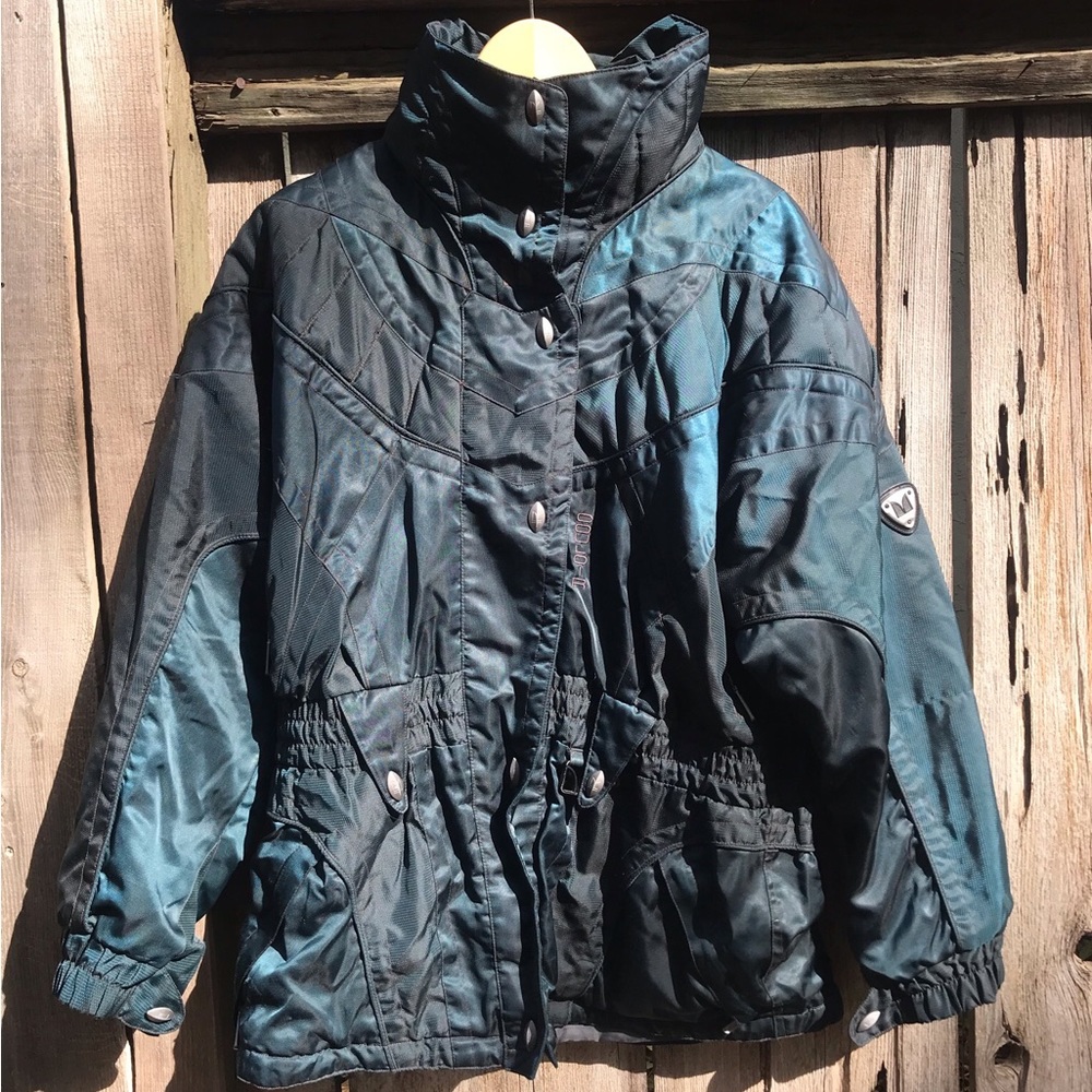 Vintage 90s Couloir green metallic heavy ski jacket large